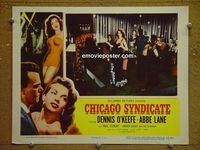 K706 CHICAGO SYNDICATE lobby card '55 O'Keefe, sexy Abbe Lane!
