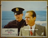 K708 CHINATOWN lobby card #6 '74 Jack Nicholson w/ cut nose!