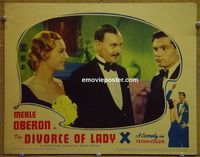 K800 DIVORCE OF LADY X lobby card '38 Laurence Olivier