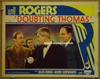 K811 DOUBTING THOMAS lobby card '35 Will Rogers