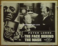 K842 FACE BEHIND THE MASK lobby card R55 Peter Lorre mask!
