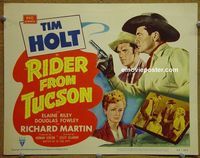 K334 RIDER FROM TUCSON title lobby card '50 Tim Holt