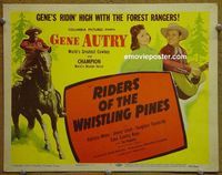 K335 RIDERS OF THE WHISTLING PINES title lobby card '49 Gene Autry