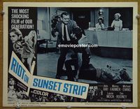 L462 RIOT ON SUNSET STRIP lobby card #6 '67 Aldo Ray hits punk!