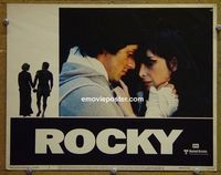 L470 ROCKY lobby card #8 '77 Stallone & Shire close up!
