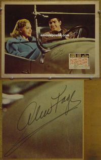 K487 ROSE OF WASHINGTON SQUARE personally signed (autographed) lobby card #6 R48 Alice Faye