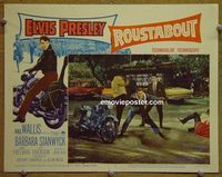 L474 ROUSTABOUT lobby card #3 '64 biker, Elvis Presley