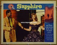 L503 SAPPHIRE lobby card #5 '60 Yvonne Mitchell, Basil Dearden