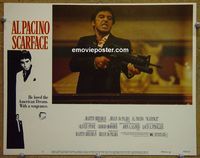 L511 SCARFACE lobby card #5 '83 Al Pacino & his little friend!