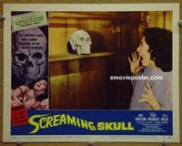 L517 SCREAMING SKULL lobby card #8 '58 screaming at skull!