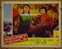 L524 SECRET PEOPLE lobby card #6 '52 1st Audrey Hepburn!