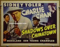 K349 SHADOWS OVER CHINATOWN title lobby card '46 Toler, Charlie Chan