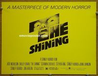 K352 SHINING title lobby card '80 Jack Nicholson, Stanley Kubrick