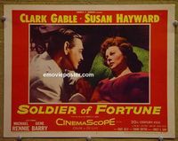 L576 SOLDIER OF FORTUNE lobby card #3 '55 Gable, Hayward