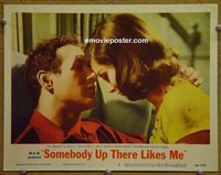 L583 SOMEBODY UP THERE LIKES ME lobby card #3 '56 Paul Newman