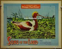 L591 SONG OF THE LAND lobby card #7 '53 cool duck image!