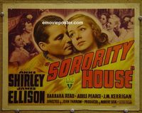 K367 SORORITY HOUSE title lobby card '39 Anne Shirley
