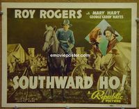 K368 SOUTHWARD HO title lobby card '39 Roy Rogers, Gabby Hayes