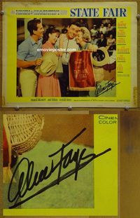 K491 STATE FAIR personally signed (autographed) lobby card #4 '62 Alice Faye