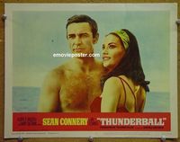 L709 THUNDERBALL lobby card #2 '65 barechested Sean Connery!