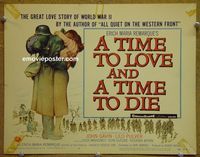 K405 TIME TO LOVE & A TIME TO DIE title lobby card '58 Remarque