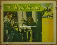 L791 WASP WOMAN lobby card #3 '59 female monster attacks man!