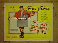 K457 YOU CAN'T RUN AWAY FROM IT title lobby card '56 Jack Lemmon
