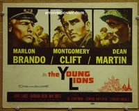 K459 YOUNG LIONS title lobby card '58 Marlon Brando as Nazi