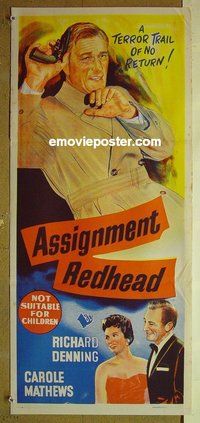 p066 ASSIGNMENT REDHEAD Australian daybill movie poster '56 Richard Denning