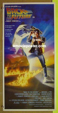 p070 BACK TO THE FUTURE Australian daybill movie poster '85 Fox, Lloyd