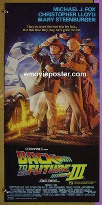p071 BACK TO THE FUTURE 3 Australian daybill movie poster '90 Fox, Lloyd