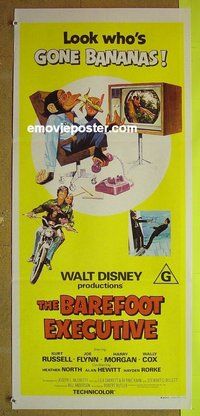 p074 BAREFOOT EXECUTIVE Australian daybill movie poster '71 Walt Disney