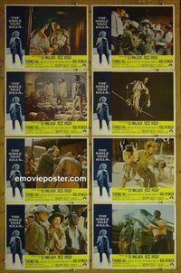 m052 ACE HIGH complete set of 8 lobby cards '69 Eli Wallach, Terence Hill