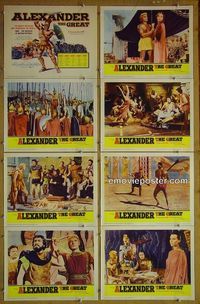 m066 ALEXANDER THE GREAT complete set of 8 lobby cards R60 Richard Burton, March