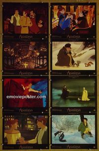 m070 ANASTASIA complete set of 8 lobby cards '97 Don Bluth animation!