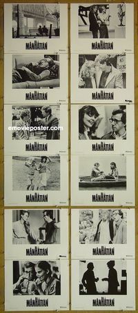 m004 MANHATTAN 12 Spanish lobby cards '79 Woody Allen, Hemingway