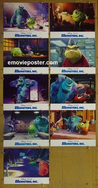 m033 MONSTERS INC 9 lobby cards '01 Disney, Pixar