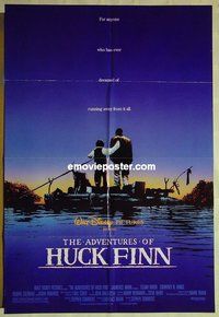 r025 ADVENTURES OF HUCK FINN DS one-sheet movie poster '93 Elijah Wood