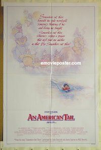 r055 AMERICAN TAIL one-sheet movie poster '86 Spielberg, Don Bluth
