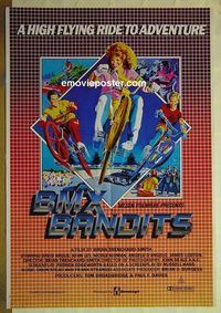t095 BMX BANDITS Aust one-sheet movie poster '83 early Nicole Kidman!