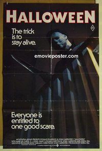 t115 HALLOWEEN Aust one-sheet movie poster '78 Jamie Lee Curtis classic!