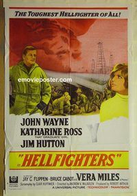 t118 HELLFIGHTERS Aust one-sheet movie poster '69 John Wayne, Ross