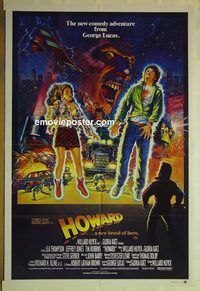 t120 HOWARD THE DUCK Aust one-sheet movie poster '86 totally different art!