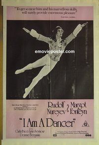 t122 I AM A DANCER Aust one-sheet movie poster '72 Rudolf Nureyev