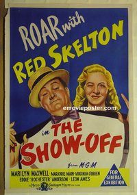 t135 SHOW-OFF Aust one-sheet movie poster '46 Red Skelton, Marilyn Maxwell