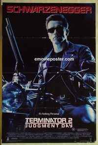 t139 TERMINATOR 2 Aust one-sheet movie poster '91 Schwarzenegger