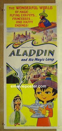 t158 ALADDIN & HIS MAGIC LAMP Australian daybill movie poster '70 Russian