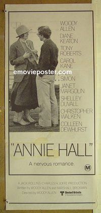t162 ANNIE HALL Australian daybill movie poster '77 Woody Allen, Keaton