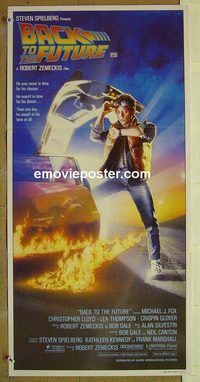 t166 BACK TO THE FUTURE Australian daybill movie poster '85 Fox, Lloyd