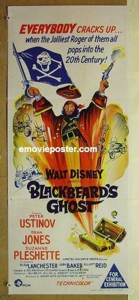 t181 BLACKBEARD'S GHOST Australian daybill movie poster '68 Walt Disney